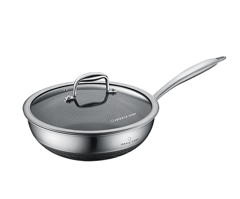 MIX SUS316 3Ply Deep Frypan with Glass Lid (IC90126W)